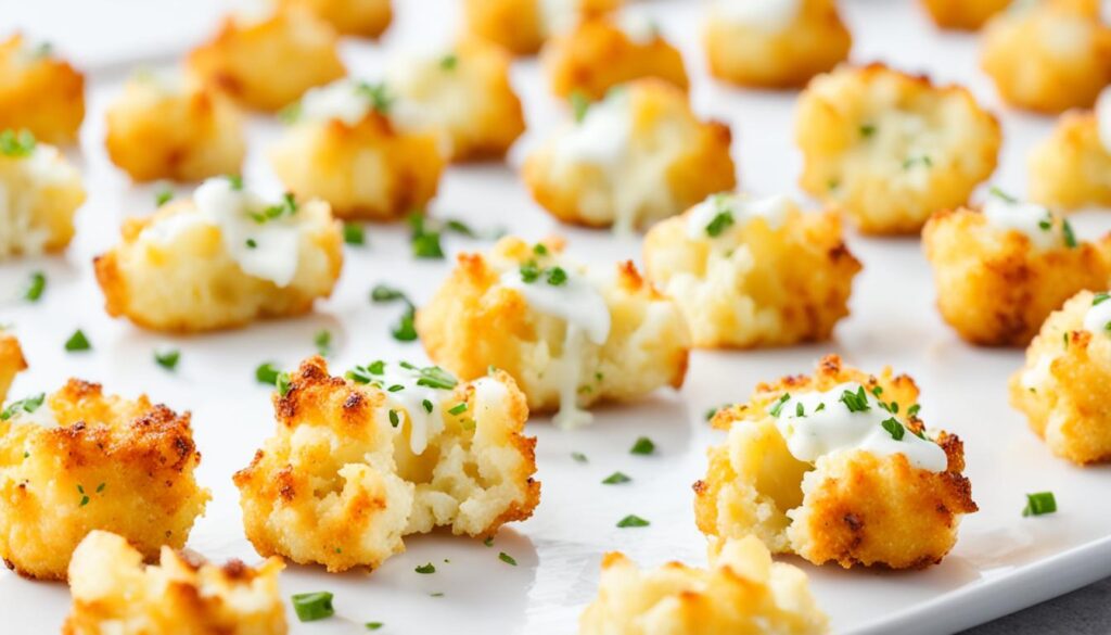 Crispy Cauliflower Cheese Bites