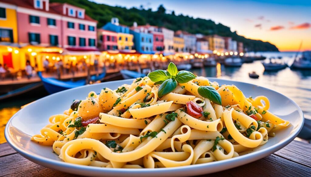 Coastal communities and lumache pasta