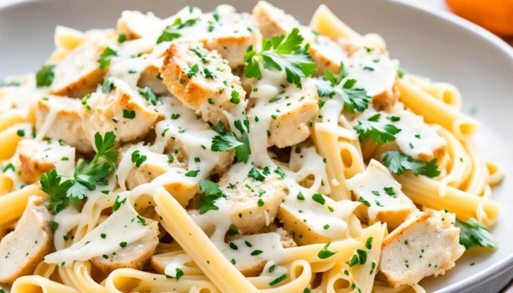 garlic parmesan chicken pasta