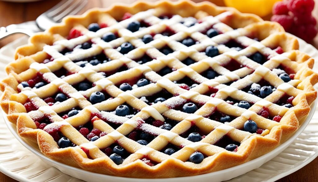 lattice-topped dessert